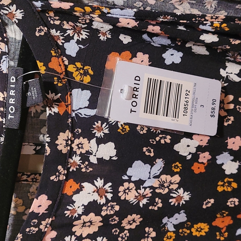 Torrid Floral Print High Neck Challis Hi-Lo dress